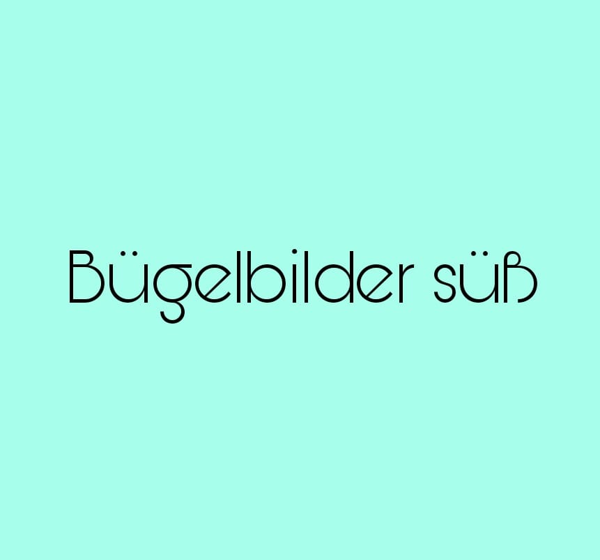 Bügelbilder Süß